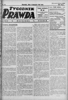 Tygodnik Prawda 6 listopad 1927 nr 45