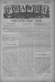 Prawda. Tygodnik polityczny, społeczny i literacki 1882, Nr 37