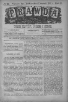Prawda. Tygodnik polityczny, społeczny i literacki 1882, Nr 40