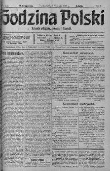 Godzina Polski : dziennik polityczny, społeczny i literacki 4 wrzesień 1916 nr 246