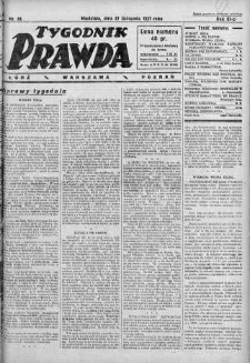 Tygodnik Prawda 27 listopad 1927 nr 48