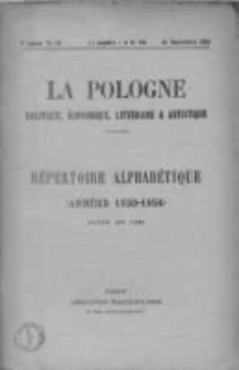 La Pologne : Politique, Economique, Litteraire et Artistique 1925 An. 6, Nr 18