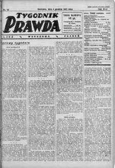 Tygodnik Prawda 4 grudzień 1927 nr 49