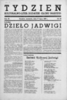 Tydzień. Kulturalno-literacki dodatek "Głosu Narodu" 1938, Nr 29