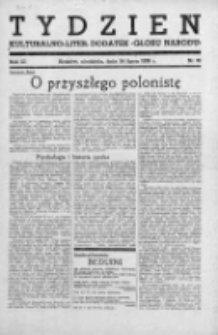 Tydzień. Kulturalno-literacki dodatek "Głosu Narodu" 1938, Nr 30