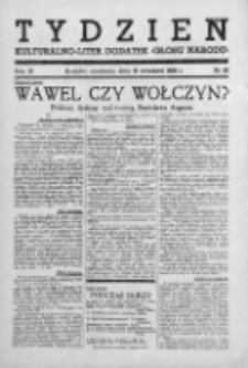 Tydzień. Kulturalno-literacki dodatek "Głosu Narodu" 1938, Nr 38
