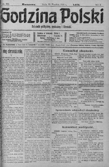 Godzina Polski : dziennik polityczny, społeczny i literacki 20 wrzesień 1916 nr 262