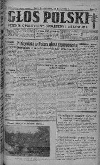 Głos Polski : dziennik polityczny, społeczny i literacki 26 lipiec 1926 nr 203
