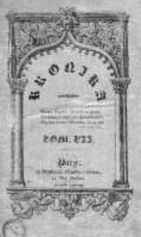 Kronika Emigracji Polskiej 1838, Tom VII