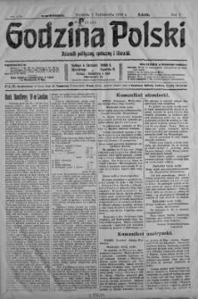 Godzina Polski : dziennik polityczny, społeczny i literacki 1 październik 1916 nr 273