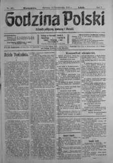 Godzina Polski : dziennik polityczny, społeczny i literacki 15 październik 1916 nr 287