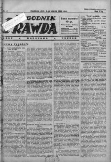 Tygodnik Prawda 3 marzec 1929 nr 9