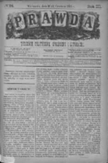 Prawda. Tygodnik polityczny, społeczny i literacki 1883, Nr 24