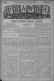 Prawda. Tygodnik polityczny, społeczny i literacki 1883, Nr 28