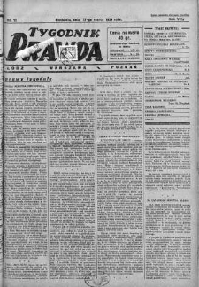 Tygodnik Prawda 17 marzec 1929 nr 11