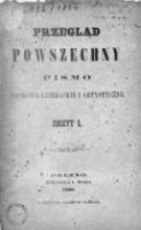 Przegląd Powszechny. Pismo naukowe, literackie i artystyczne 1866, Nr 1