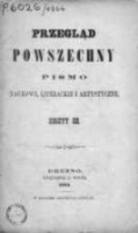 Przegląd Powszechny. Pismo naukowe, literackie i artystyczne 1866, Nr 3