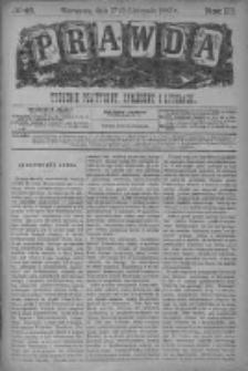 Prawda. Tygodnik polityczny, społeczny i literacki 1883, Nr 46