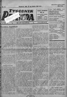 Tygodnik Prawda 24 marzec 1929 nr 12