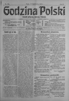 Godzina Polski : dziennik polityczny, społeczny i literacki 27 październik 1916 nr 299