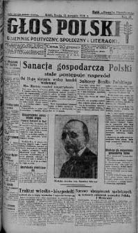 Głos Polski : dziennik polityczny, społeczny i literacki 11 sierpień 1926 nr 219