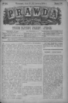 Prawda. Tygodnik polityczny, społeczny i literacki 1884, Nr 26