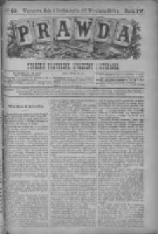 Prawda. Tygodnik polityczny, społeczny i literacki 1884, Nr 40