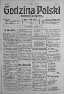 Godzina Polski : dziennik polityczny, społeczny i literacki 1 listopad 1916 nr 304