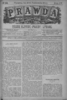 Prawda. Tygodnik polityczny, społeczny i literacki 1884, Nr 42