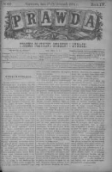 Prawda. Tygodnik polityczny, społeczny i literacki 1884, Nr 46