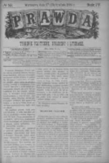 Prawda. Tygodnik polityczny, społeczny i literacki 1884, Nr 52