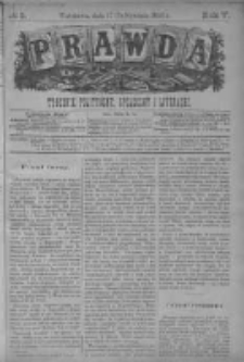Prawda. Tygodnik polityczny, społeczny i literacki 1885, Nr 3