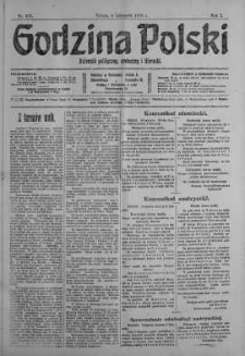 Godzina Polski : dziennik polityczny, społeczny i literacki 4 listopad 1916 nr 307