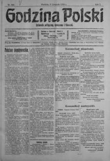 Godzina Polski : dziennik polityczny, społeczny i literacki 5 listopad 1916 nr 308