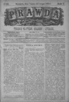 Prawda. Tygodnik polityczny, społeczny i literacki 1885, Nr 10