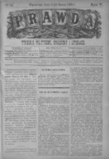 Prawda. Tygodnik polityczny, społeczny i literacki 1885, Nr 11