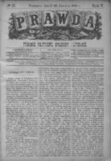 Prawda. Tygodnik polityczny, społeczny i literacki 1885, Nr 17