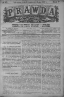 Prawda. Tygodnik polityczny, społeczny i literacki 1885, Nr 23