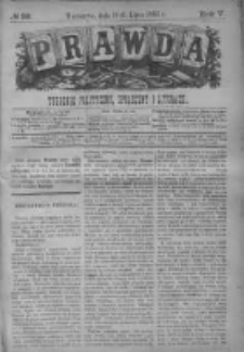 Prawda. Tygodnik polityczny, społeczny i literacki 1885, Nr 29