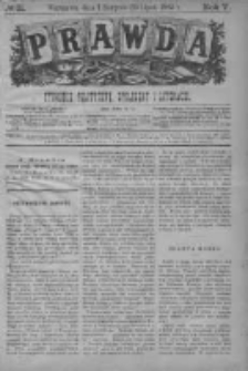 Prawda. Tygodnik polityczny, społeczny i literacki 1885, Nr 31