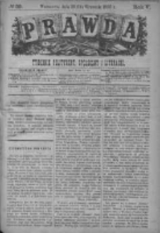 Prawda. Tygodnik polityczny, społeczny i literacki 1885, Nr 39