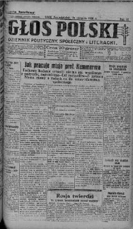 Głos Polski : dziennik polityczny, społeczny i literacki 16 sierpień 1926 nr 224