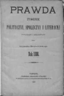 Prawda. Tygodnik polityczny, społeczny i literacki 1886, Nr 1