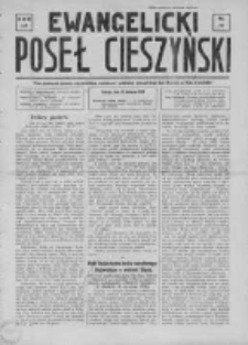 Ewangelicki Poseł Cieszyński : pismo poświęcone sprawon relig.- kościelnym, oświatowym i społecznym ewangelickiego ludu i Kościoła na Śląsku Cieszyńskim 1939, Rok LV, Nr 17