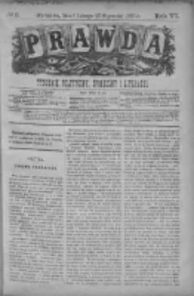 Prawda. Tygodnik polityczny, społeczny i literacki 1886, Nr 6