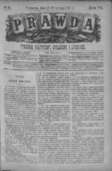 Prawda. Tygodnik polityczny, społeczny i literacki 1886, Nr 8