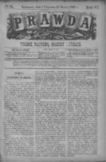 Prawda. Tygodnik polityczny, społeczny i literacki 1886, Nr 14