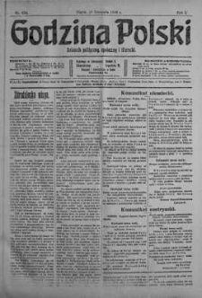 Godzina Polski : dziennik polityczny, społeczny i literacki 17 listopad 1916 nr 320