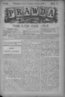 Prawda. Tygodnik polityczny, społeczny i literacki 1886, Nr 23