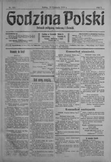 Godzina Polski : dziennik polityczny, społeczny i literacki 18 listopad 1916 nr 321
